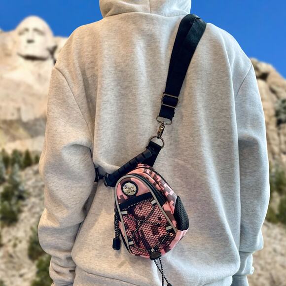 Leopard Print Mini Backpack Mt. Rushmore NWOT Concert Crossbody - Picture 8 of 10